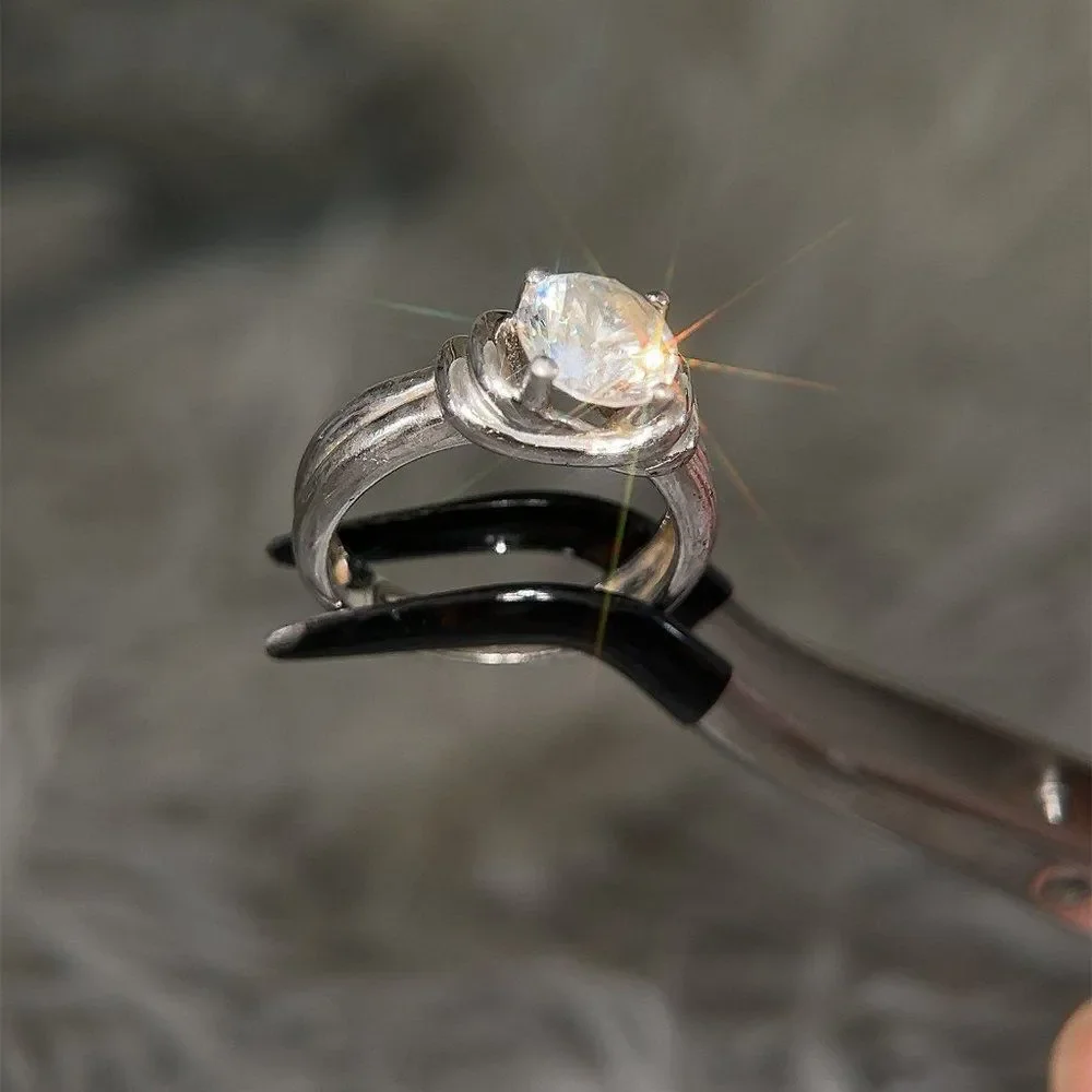 ❌Round‎ Cz Sterling Silver 925 Ring